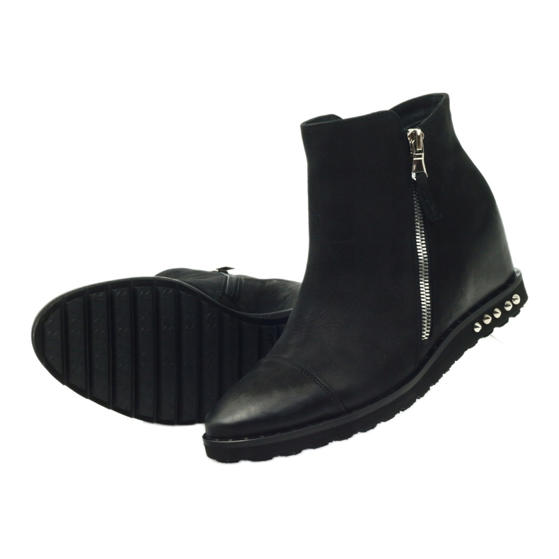 Schwarze Keilstiefel Edeo 3137 4