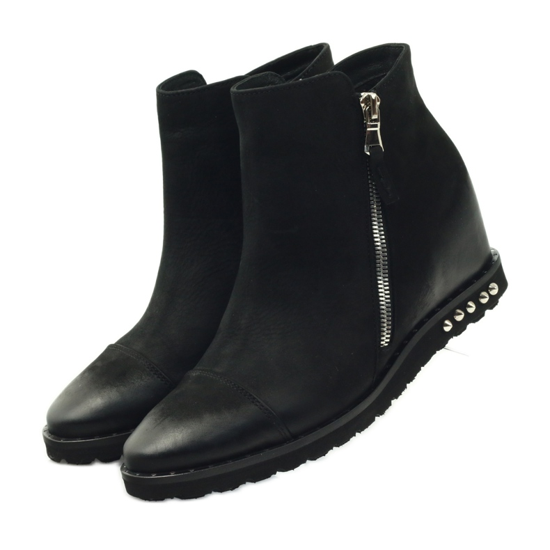 Schwarze Keilstiefel Edeo 3137 3
