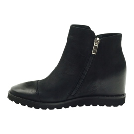 Schwarze Keilstiefel Edeo 3137 2