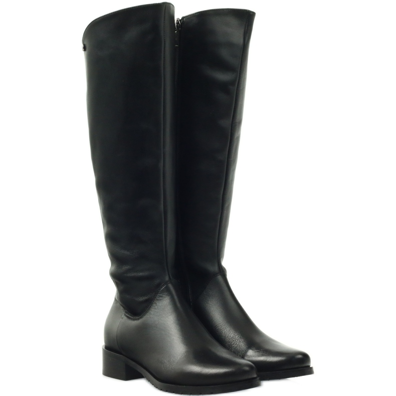 Schwarze lange Stiefel Edeo 2206 3