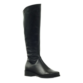 Schwarze lange Stiefel Edeo 2206 1