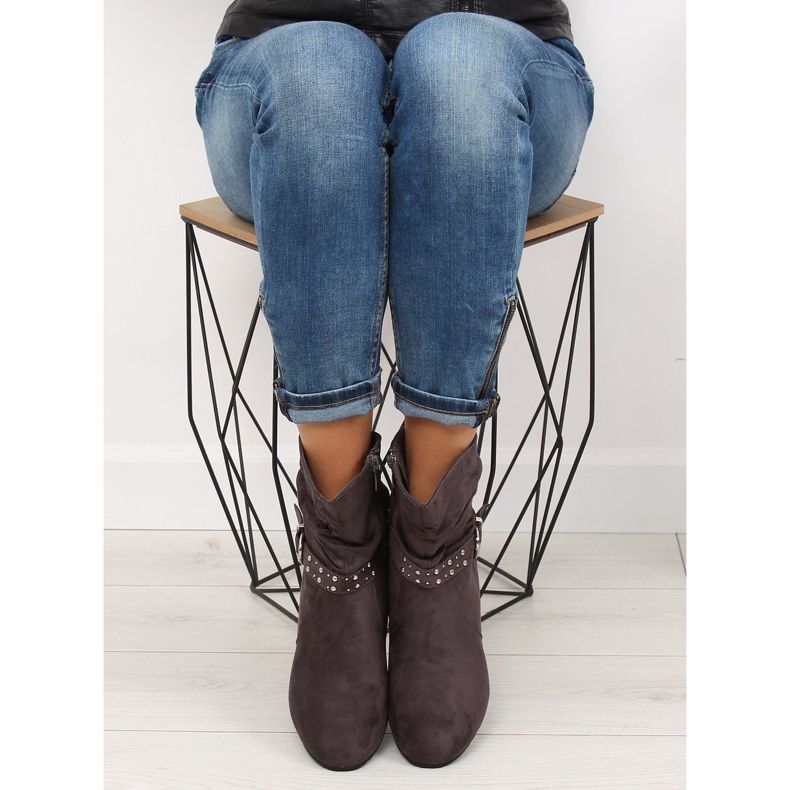 Schärpengürtel mit grauen PE103 Graue Nieten 1