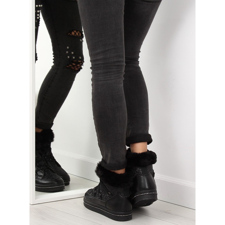 AX05 schwarze Mond-Schneestiefel 2