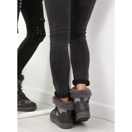 AX05 graue Mond-Schneestiefel 1