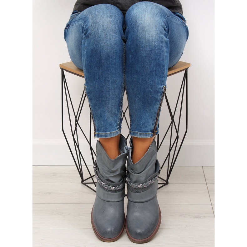 Blaue blaue Damenstiefel 815-PA Blau 1