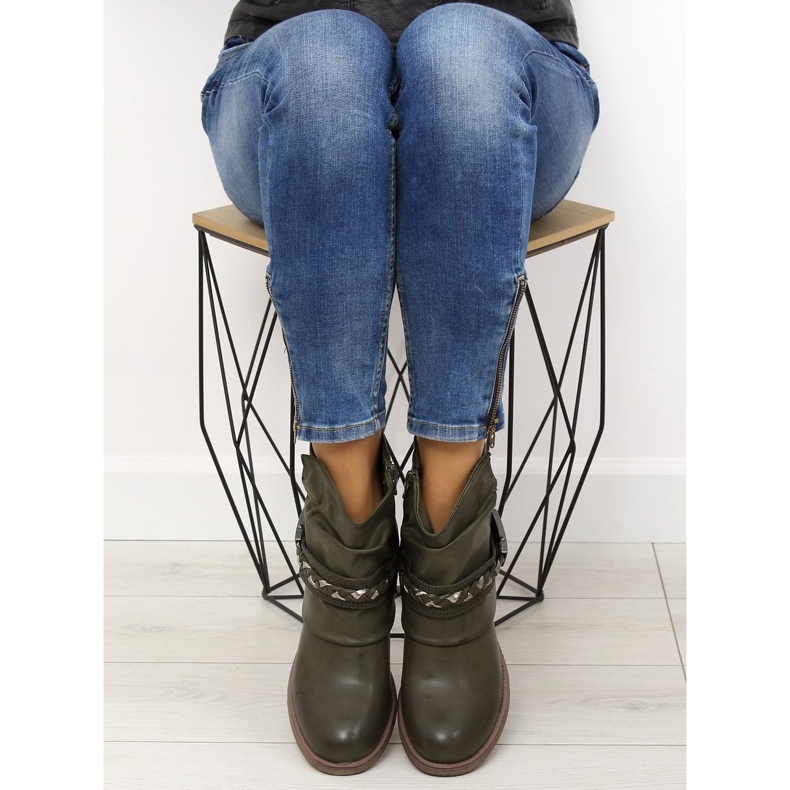 Grüne Damenstiefel 815-PA DK.GREEN 1