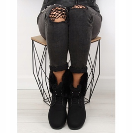 Schwarze isolierte Holzstiefel BL137P Schwarz 2