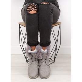 Holzstiefel, isoliert grau BL137P Grau 2