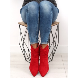 Rot Stiefel mit weitem Absatz NC781 Rot 2