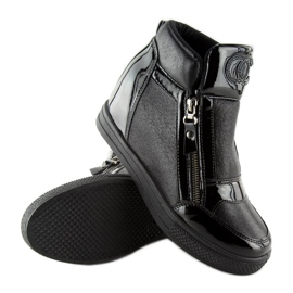 Schwarze Damen Sneaker R24-6 Schwarz 1