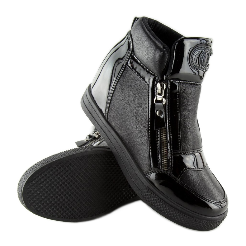 Schwarze Damen Sneaker R24-6 Schwarz 1