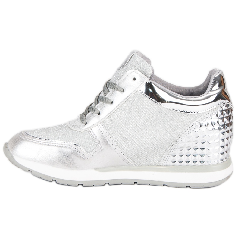 Silberne Turnschuhe, Turnschuhe grau 1