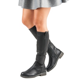 Super Me Lässige Damenstiefel schwarz 1