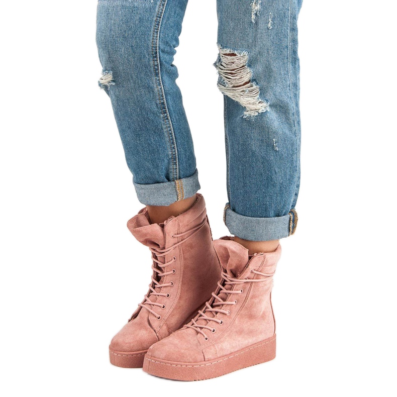 Bello Star Schneestiefel aus Wildleder rosa 1