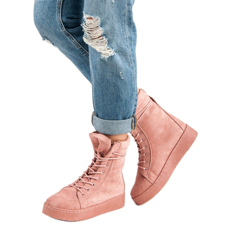 Bello Star Schneestiefel aus Wildleder rosa 2