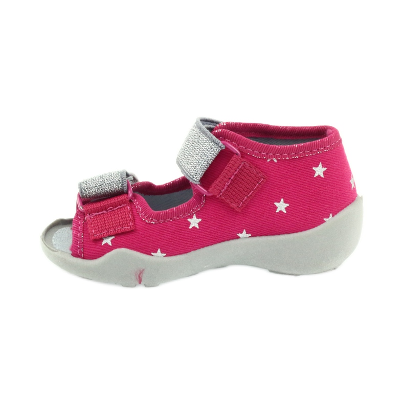 Befado Kinderschuhe Sandalen Hausschuhe 242p085 grau rosa 2