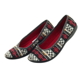 Pantoffeln aus Velours mit Norwegermuster Adanex mehrfarbig 4