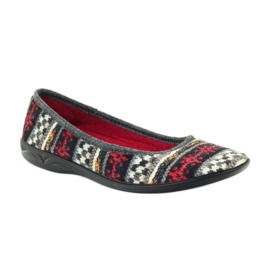 Pantoffeln aus Velours mit Norwegermuster Adanex mehrfarbig 1