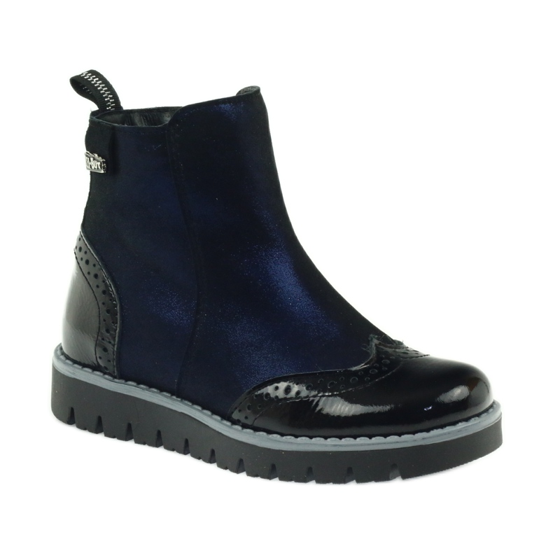 Schwarze Stiefel Ren But 3313 isoliert navy blau 1