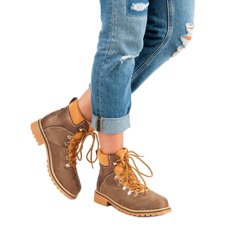 Braune Damen Wanderschuhe 2