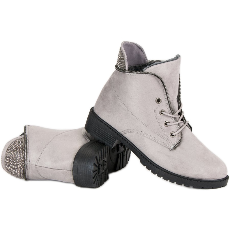 Balada Graue gebundene Stiefeletten 2