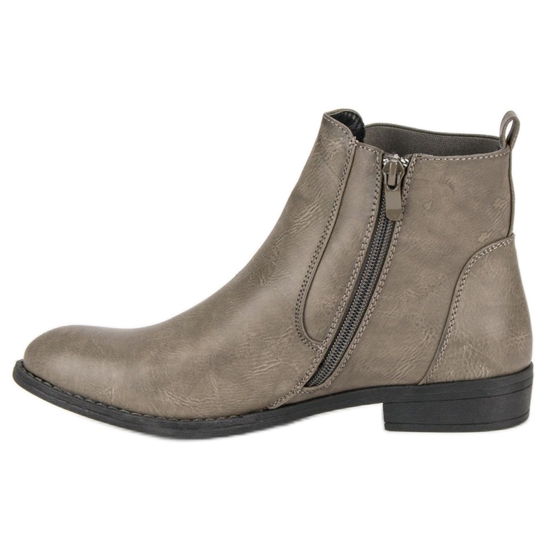 Groto Gogo Bequeme Booties Jodhpur-Stiefel grau 1