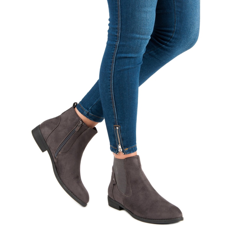 Groto Gogo Bequeme Jodhpur-Stiefel grau 2