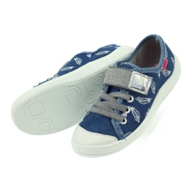 Befado Kinderschuhe Hausschuhe Turnschuhe 251y111 weiß blau grau 5