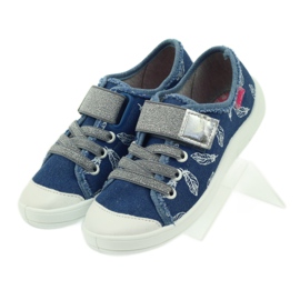 Befado Kinderschuhe Hausschuhe Turnschuhe 251y111 weiß blau grau 4