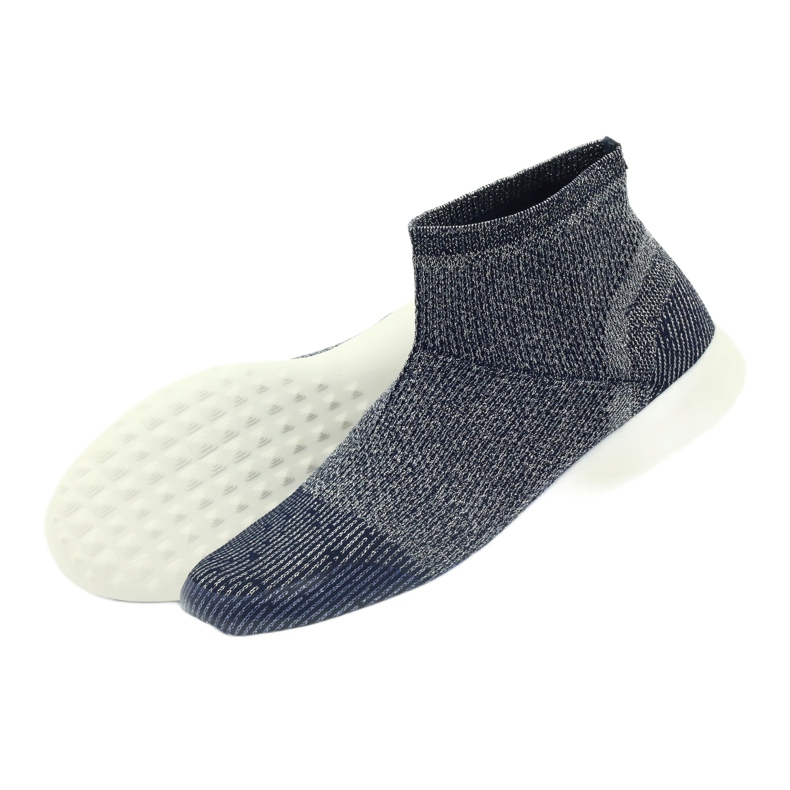 American Club Frauen Sportschuhe 17044 Marineblau/Silber 4