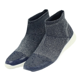 American Club Frauen Sportschuhe 17044 Marineblau/Silber 3