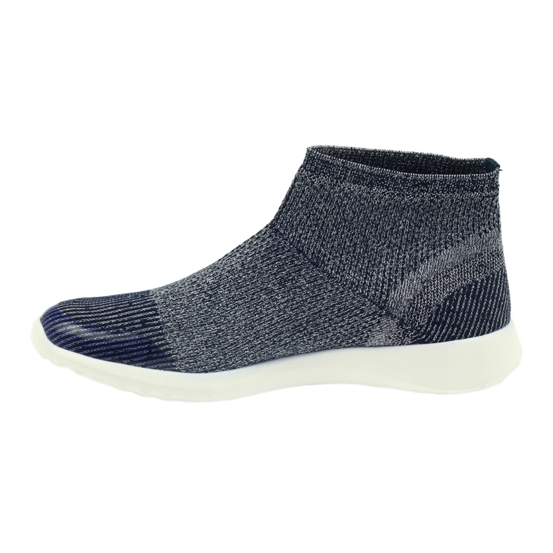 American Club Frauen Sportschuhe 17044 Marineblau/Silber 2