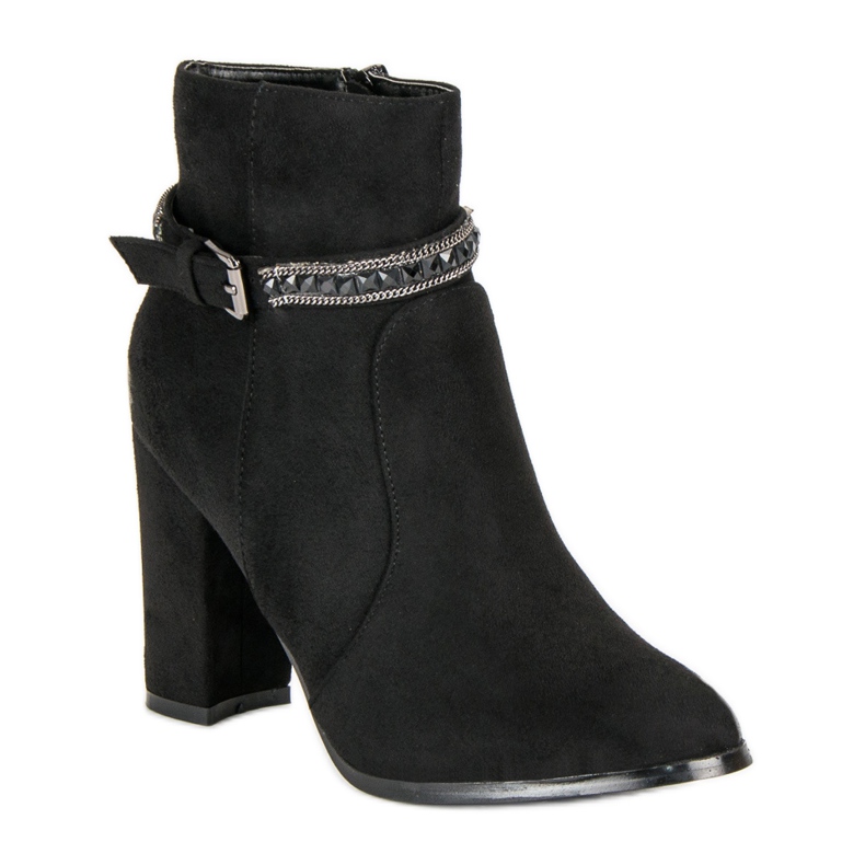 Wildleder-Stiefeletten von VINCEZA schwarz 2