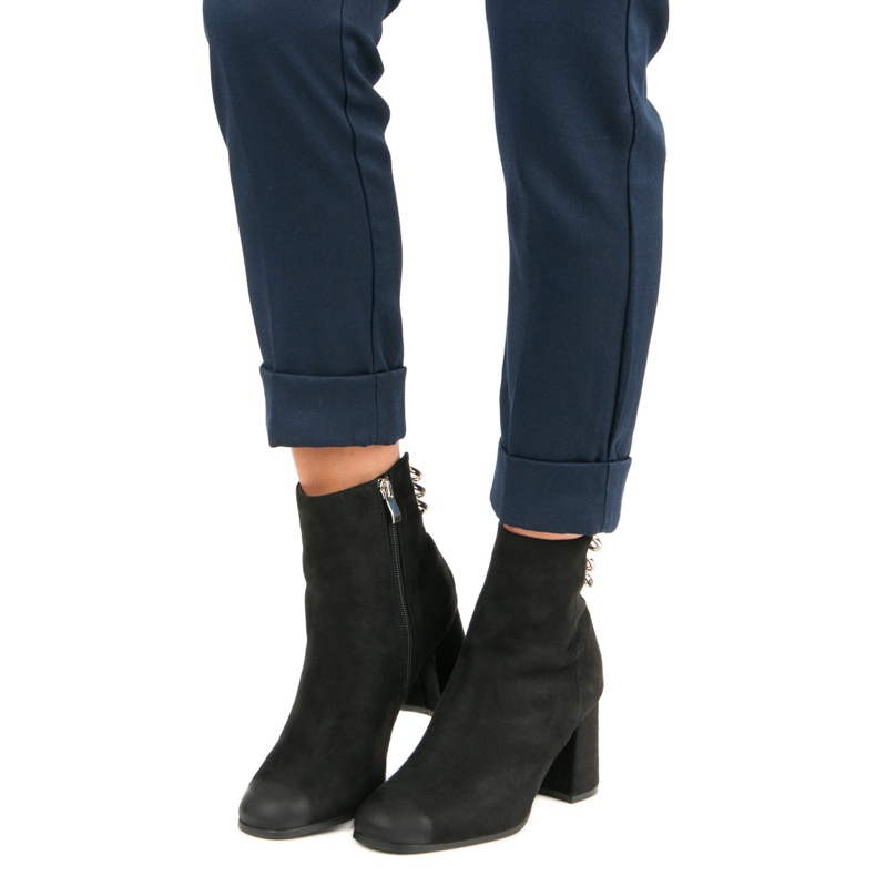 Stylische Stiefel am VINCEZA-Pfosten schwarz 1