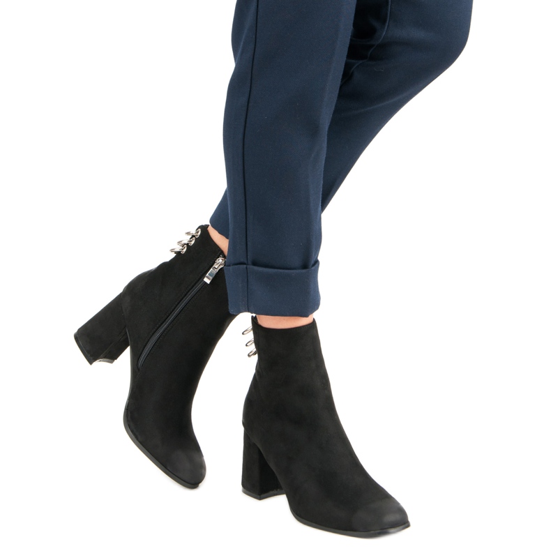 Stylische Stiefel am VINCEZA-Pfosten schwarz 2