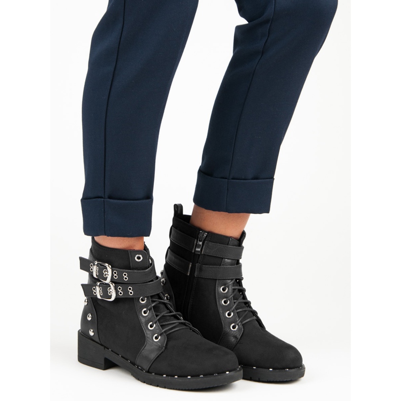 Clowse Modische Arbeitsstiefel schwarz 1