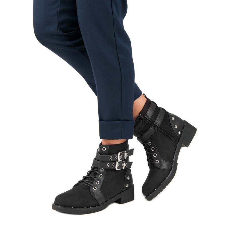 Clowse Modische Arbeitsstiefel schwarz 2