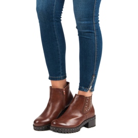 Anesia Paris Jodhpurstiefel mit hohen Absätzen schwarz braun 2