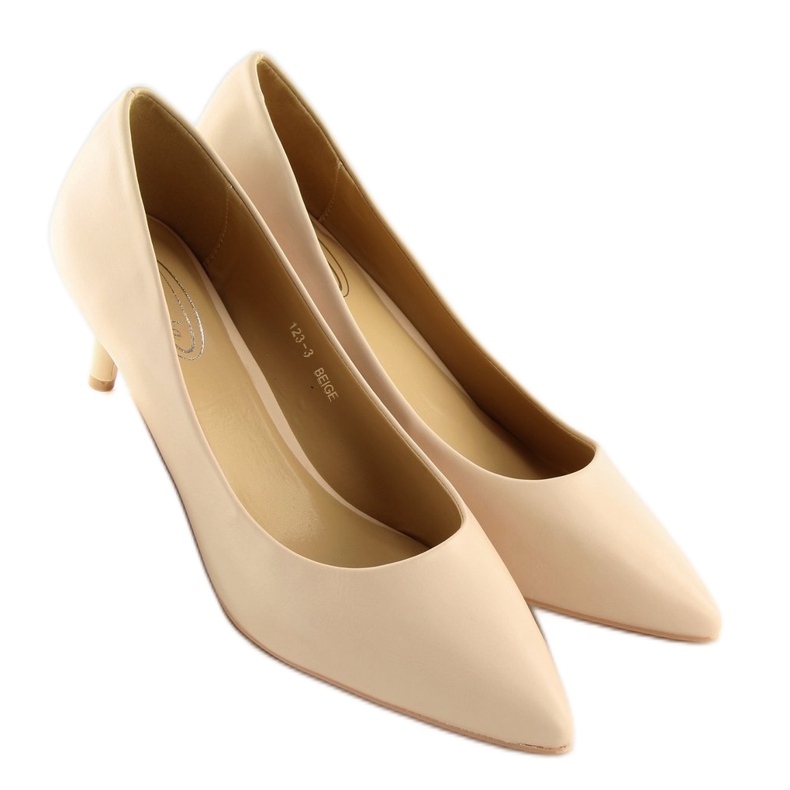 Pumps mit niedrigem Absatz beige 123-3 Beige 1