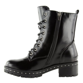 Schwarze Stiefel für Damen A-40 schwarz 2