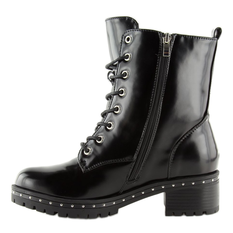 Schwarze Stiefel für Damen A-40 schwarz 2