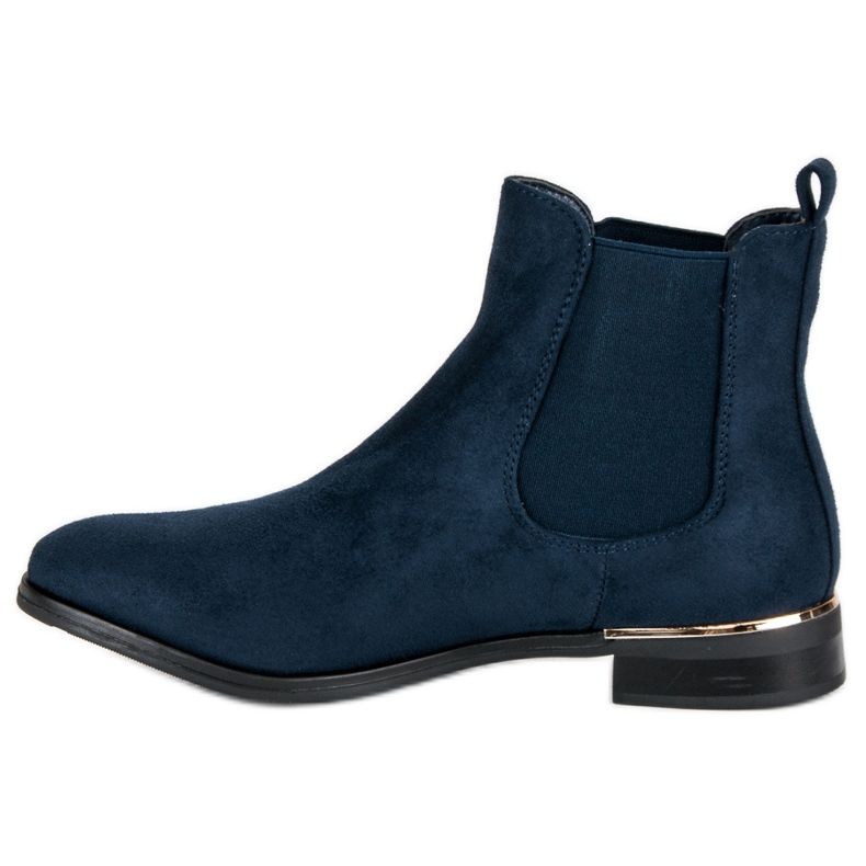 SDS Chelsea-Boots aus Wildleder in Marineblau 1