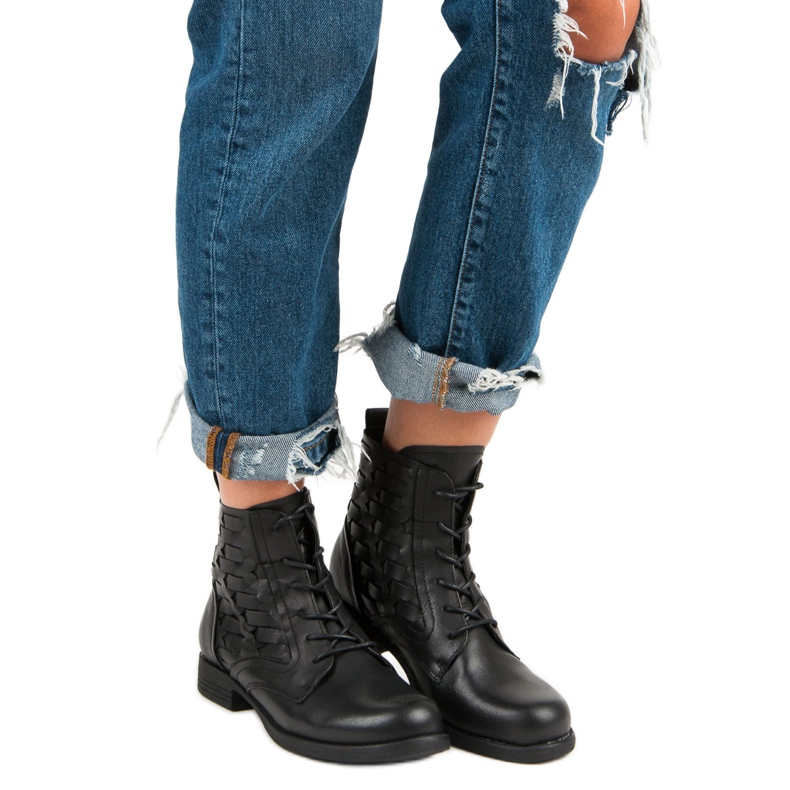 Forever Folie Lässig gebundene Stiefeletten schwarz 1