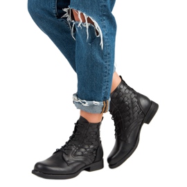 Forever Folie Lässig gebundene Stiefeletten schwarz 2