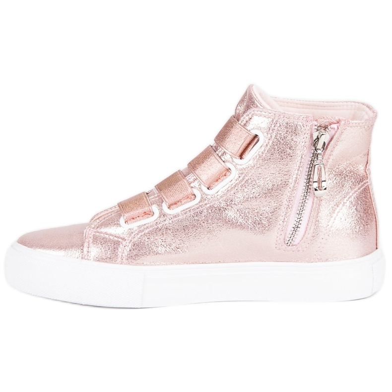 Rosa Sneaker über dem Knöchel 1