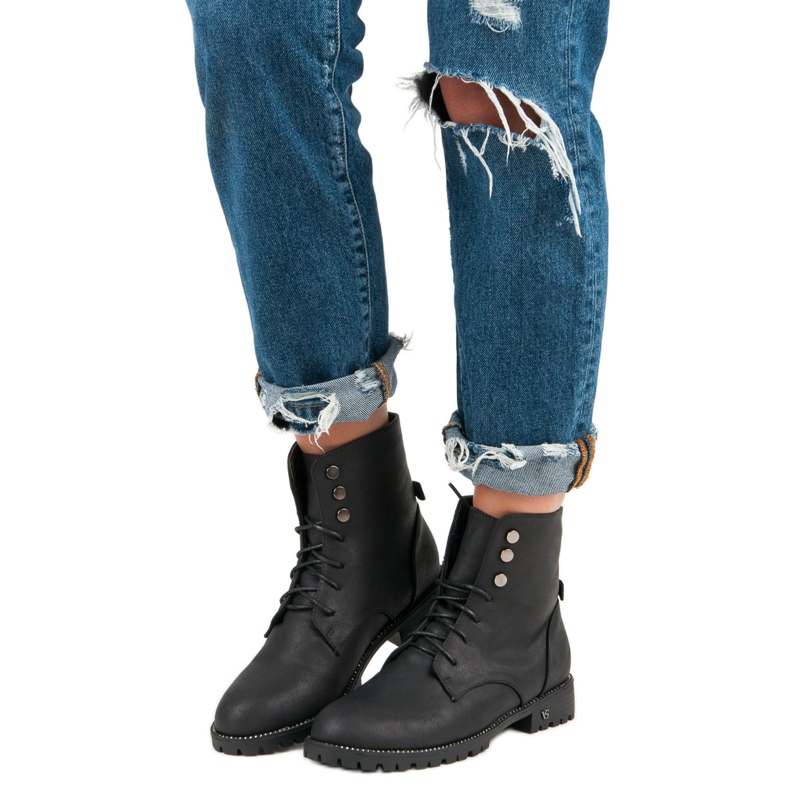 Balada Arbeitsstiefel zum Schnüren schwarz 1