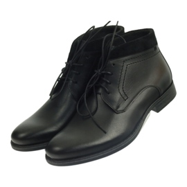 Schwarze Herren Winterstiefel Pilpol 2194 3