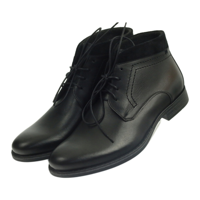 Schwarze Herren Winterstiefel Pilpol 2194 3