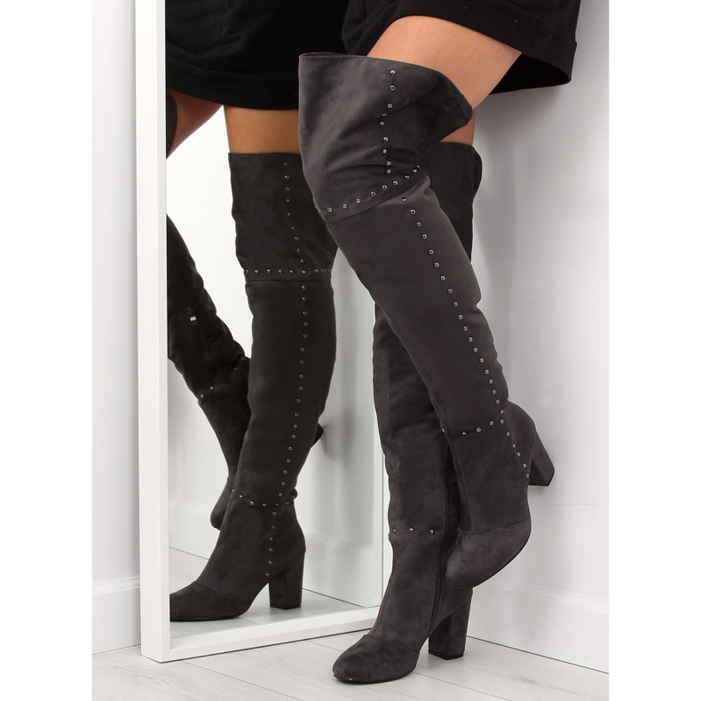 Graue High Heels 539-1 Grau 2