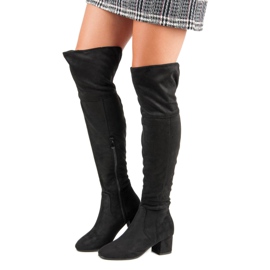 Seastar Overknee-Stiefel aus Wildleder schwarz 2